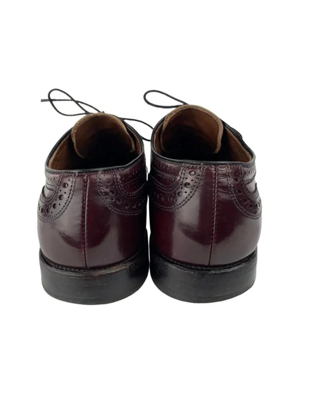Allen Edmonds Burgundy Leather Wingtip Oxford Dress Shoes 8.5D USA